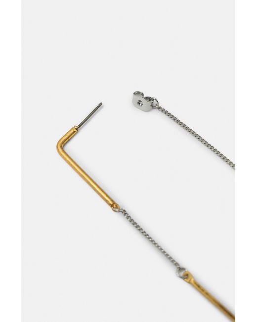 Pull&Bear White Chain Bar Earrings