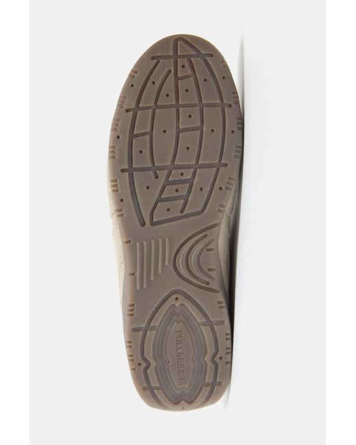 Pull&Bear Blue Leather Slingback Trainers