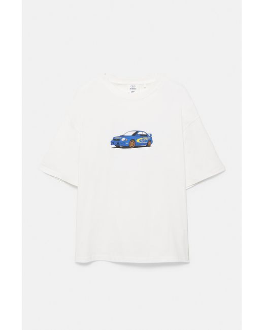 Pull&Bear Wit Subaru T-Shirt in het Gray voor heren