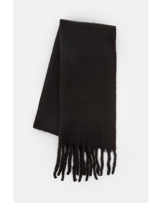 Pull&Bear Black Maxi Mohair-Effect Scarf