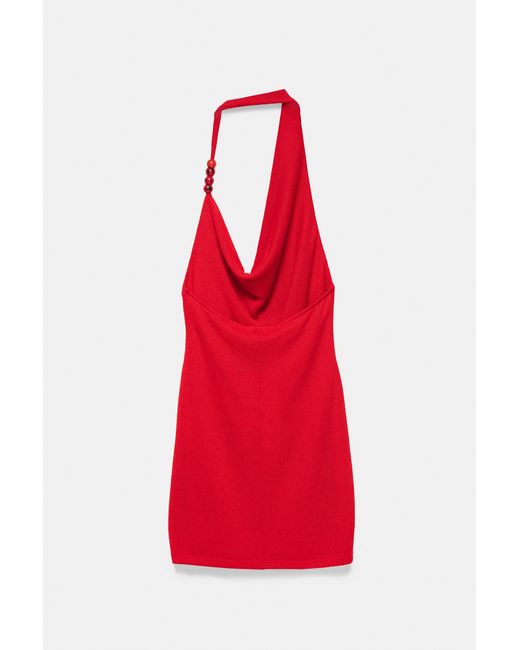 Pull&Bear Korte Rode Jurk in het Red