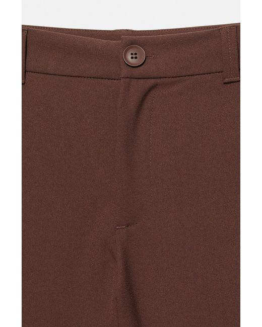 Pull&Bear Nette Broek Met Hoge Taille in het Blue