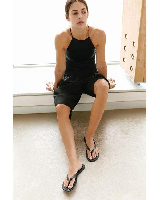 Pull&Bear Gray Flat Strappy Sandals