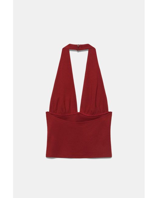 Pull&Bear White Halter Top