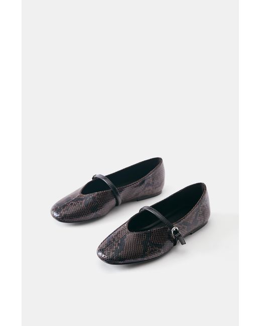 Pull&Bear White Schlangen-Ballerinas