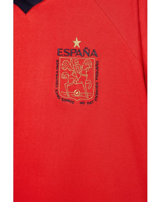 Pull&Bear Red Spain Fifa World Cup 26 Polo Shirt for men