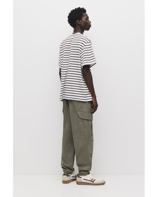 Pull&Bear Green Cargo Jogger Trousers for men
