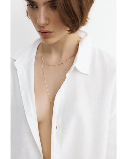 Pack Collane Lariat di Pull&Bear in White