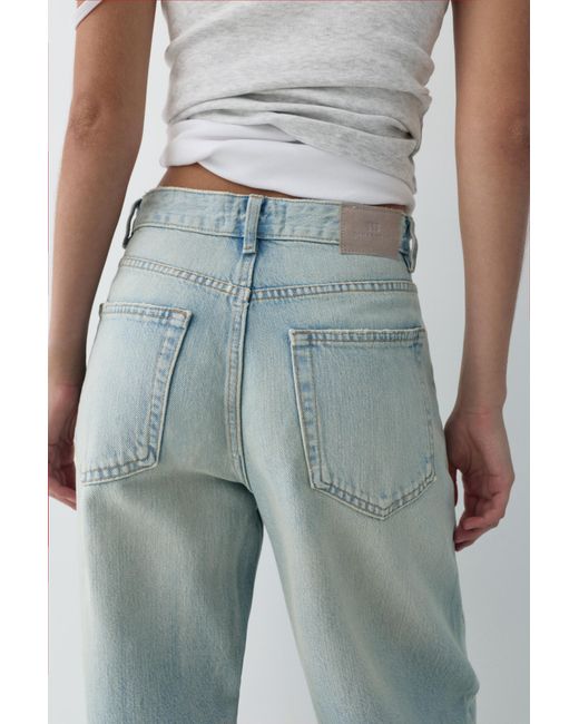 Pull&Bear White Baggy Jeans With Studs
