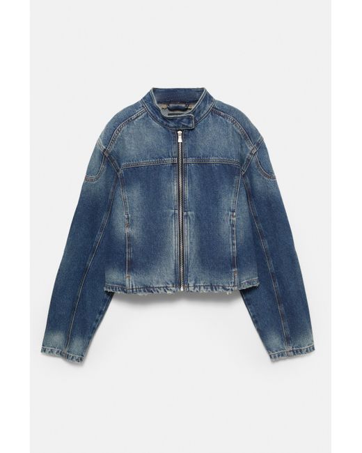 Pull&Bear Blue Ktm X Stwd Biker Denim Jacket