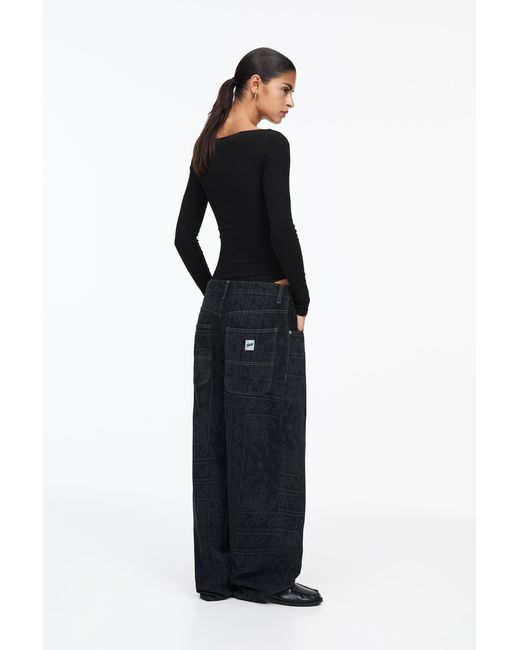 Pull&Bear Black Long Sleeve Bodysuit