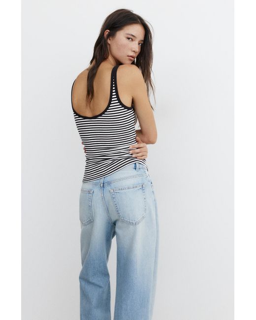 Pull&Bear Black Modal Tank Top