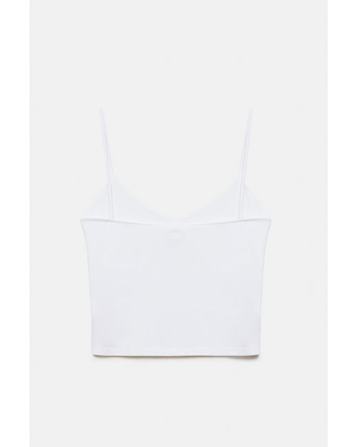 Pull&Bear White Fine-Strap Top