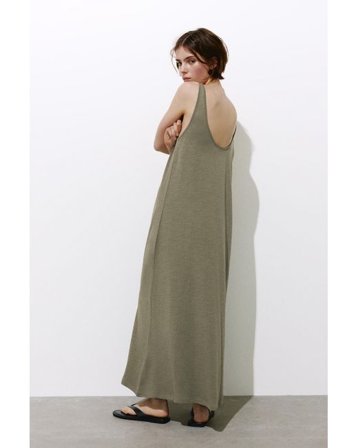 Pull&Bear Green Strappy Midi Dress
