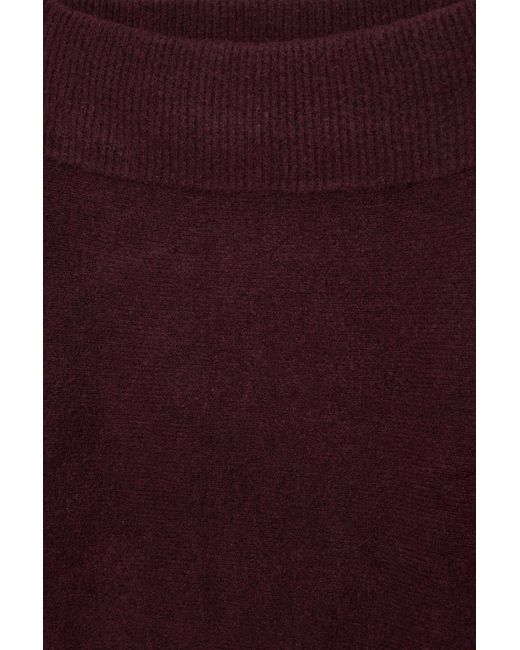 Pull&Bear Red Soft Knit Bardot Jumper