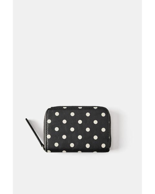 Pull&Bear Black Polka Dot Wallet
