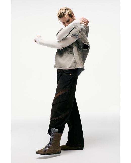 Pull&Bear Brown Lueder Leather Lace-Up Boots for men