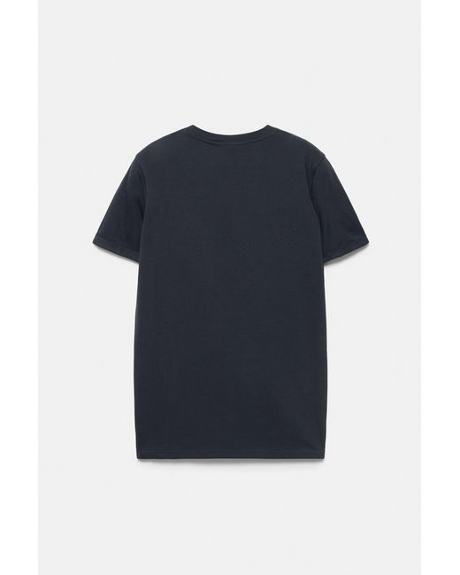 Pull&Bear Blue Muscle Fit T-Shirt for men