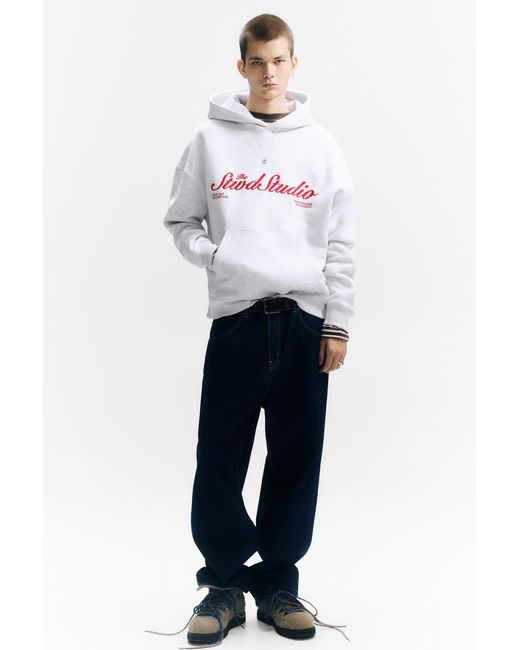 Pull&Bear Gray Stwd Studio Hoodie for men