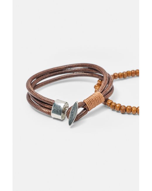 Set 4 Bracciali Combinati di Pull&Bear in White da Uomo