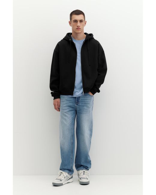 Sweat À Capuche Zippé Pull&Bear pour homme en coloris Black