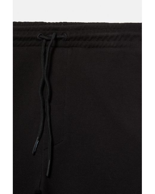 Bermuda Jogger Piqué Pull&Bear pour homme en coloris Black