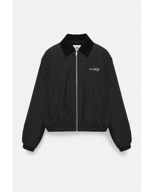 Pull&Bear Gewaxt Bomberjack in het Black