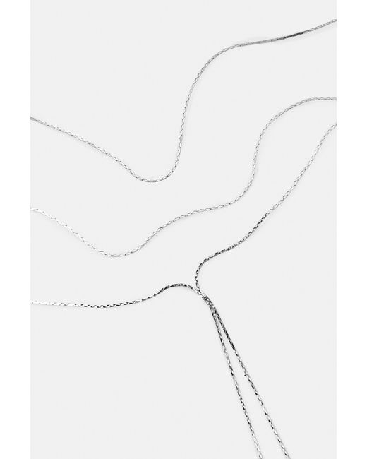 Pull&Bear White Lariat-Halskette