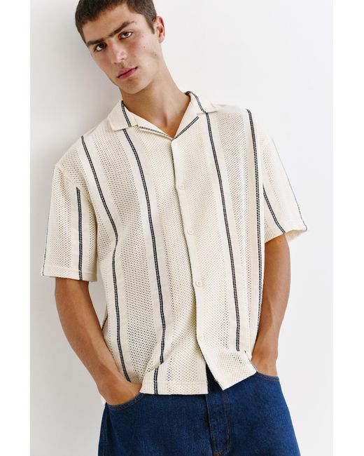 Camicia Maniche Corte di Pull&Bear in White da Uomo