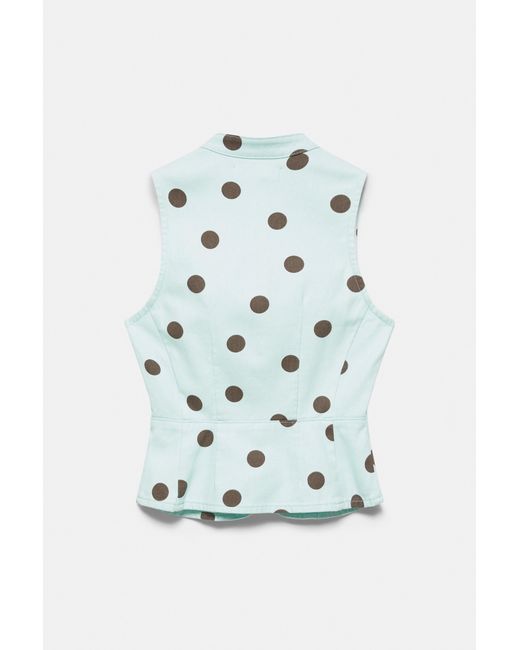 Top À Pois Découpé Pull&Bear en coloris Green