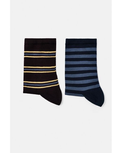Pull&Bear Black Thin Stripe Long Sock for men