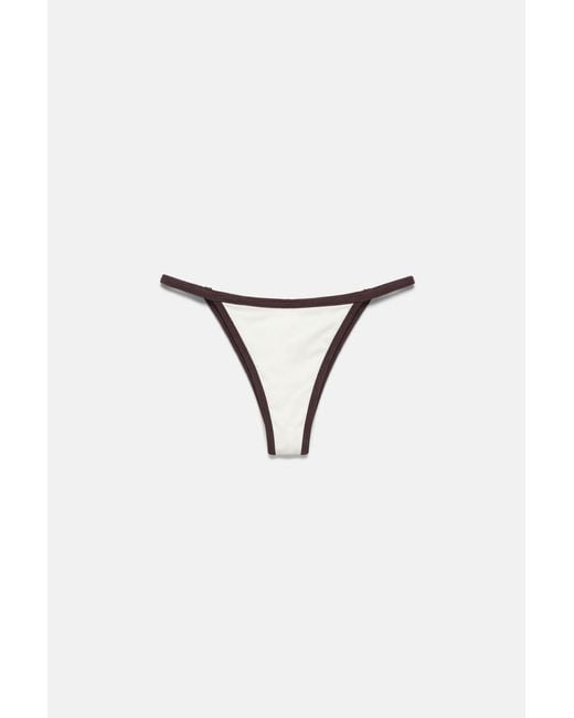 Pull&Bear Blue Bikini Bottoms With Trims