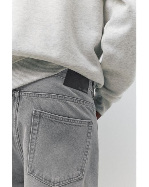 Pull&Bear Black Baggy Jeans for men