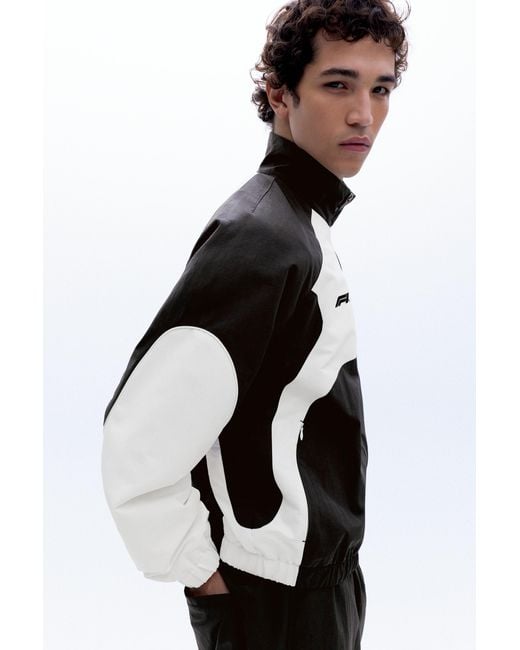 Pull&Bear Black Disney X F1 Lightweight Tracksuit Jacket for men
