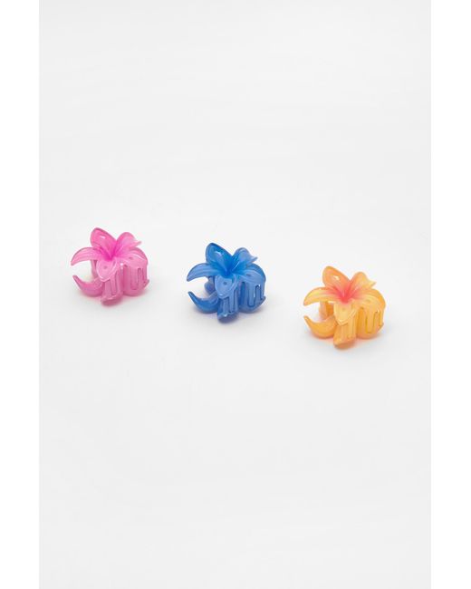 Pull&Bear Multicolor Pack Haarklammern Mit Hibiskus-Blumen