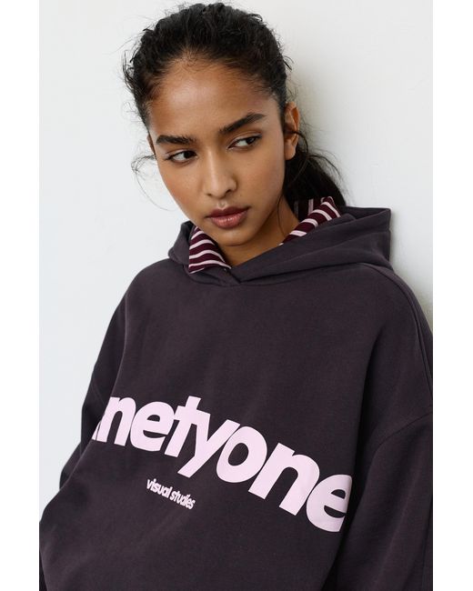 Pull&Bear Blue Ninetyone Hooded Sweatshirt