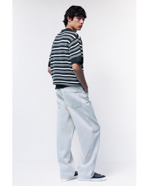 Polo di Pull&Bear in Blue da Uomo