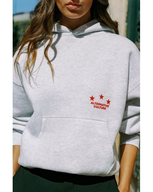 Pull&Bear Capuchonsweater Met Sterrenprint in het Multicolor