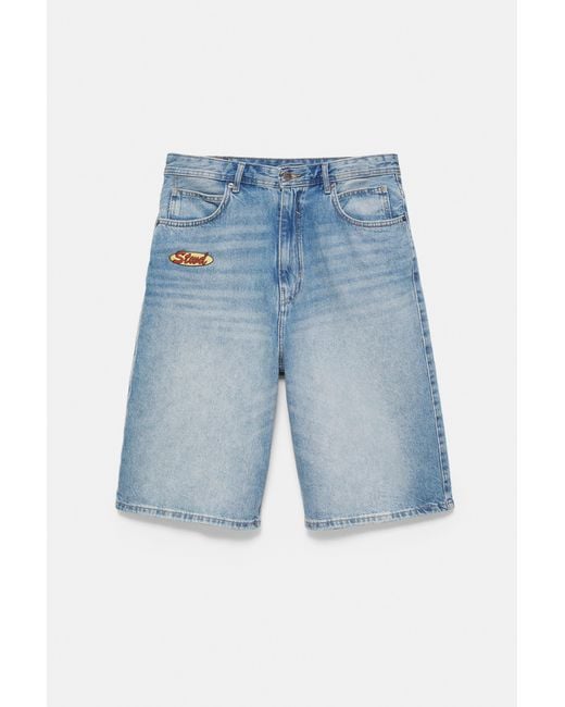 Pull&Bear Multicolor Skater Denim Bermuda Shorts for men