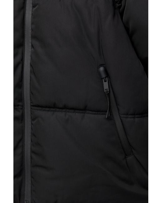 Pull&Bear Black Puffer Jacket With Hood