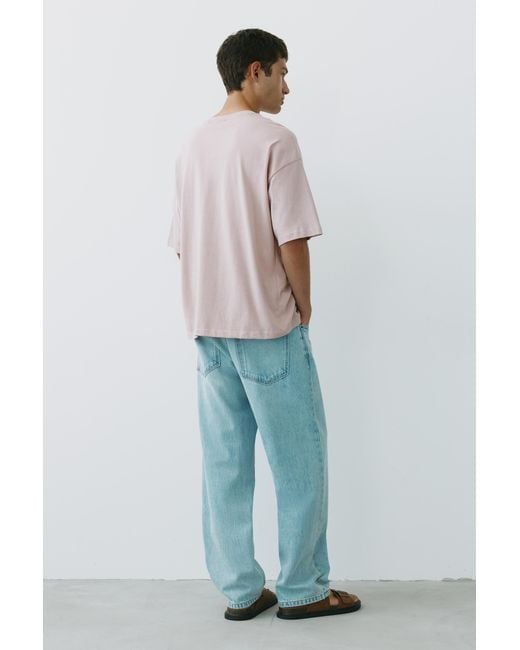 Pull&Bear Multicolor Relaxed Fit Bike Embroidery T-Shirt for men