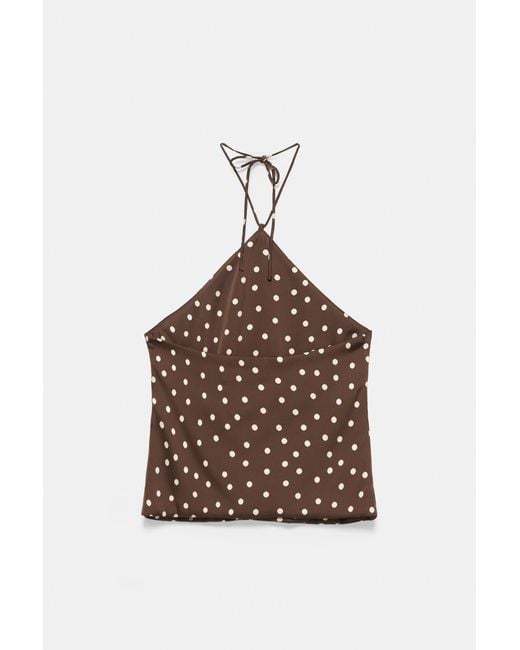 Pull&Bear Multicolor Satin Halter Top