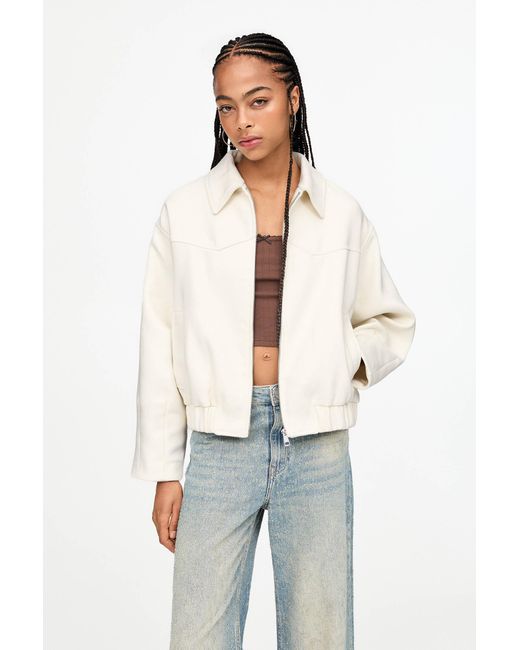 Pull&Bear Multicolor Felt Texture Jacket