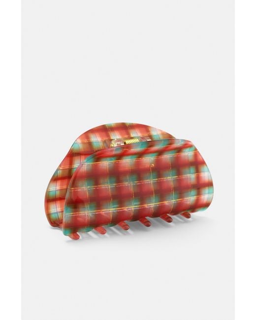 Pull&Bear White Checked Curved Hair Clip