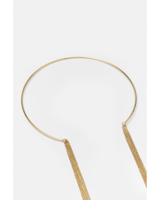 Collana Lunga A Catene Combinata di Pull&Bear in White