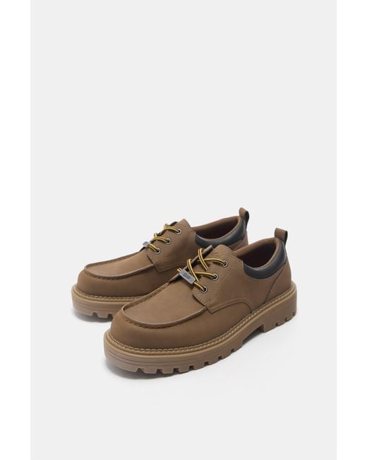 Pull&Bear Stwd Bootsschuhe in Brown für Herren