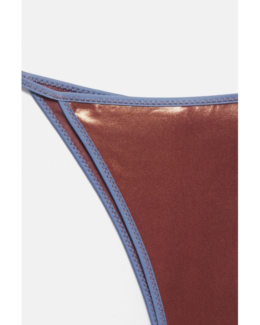 Pull&Bear Metallic Bikinibroekje in het Orange