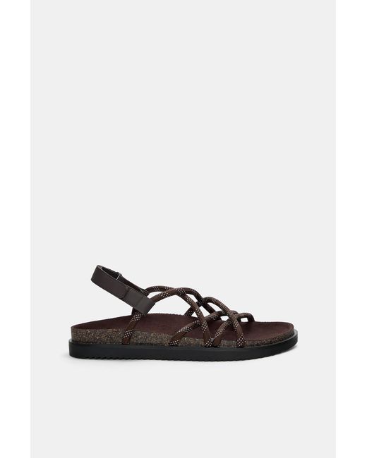 Pull&Bear White Cord Sandals for men