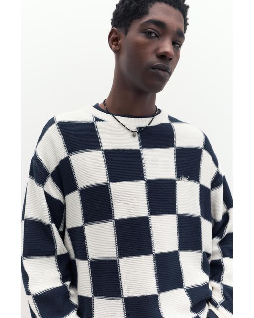 Pull À Carreaux Stwd Pull&Bear pour homme en coloris Gray