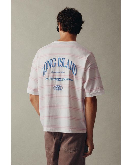 Pull&Bear Multicolor Nyc Graphic T-Shirt for men